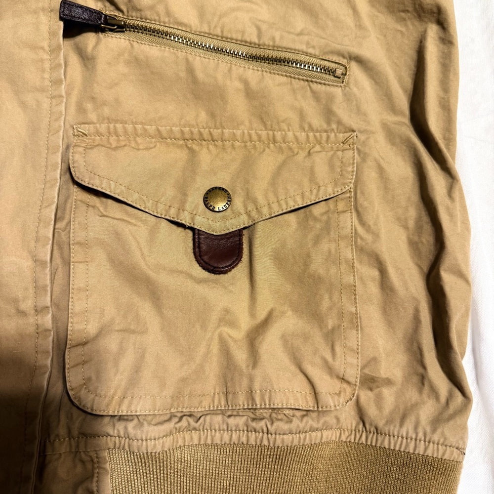 Lauren Ralph Lauren Kaki Pocket Safari Hunt Fish Photography Cargo Vest sz L - Picture 7 of 16